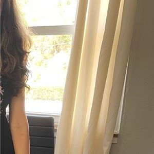 Curtains with curtain rod